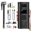 Compressore Portatile Gonfiatore Auto Moto Bici Con Torcia Led E Funzione Power Bank